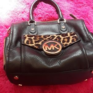 Michael Kors black cheetah purse